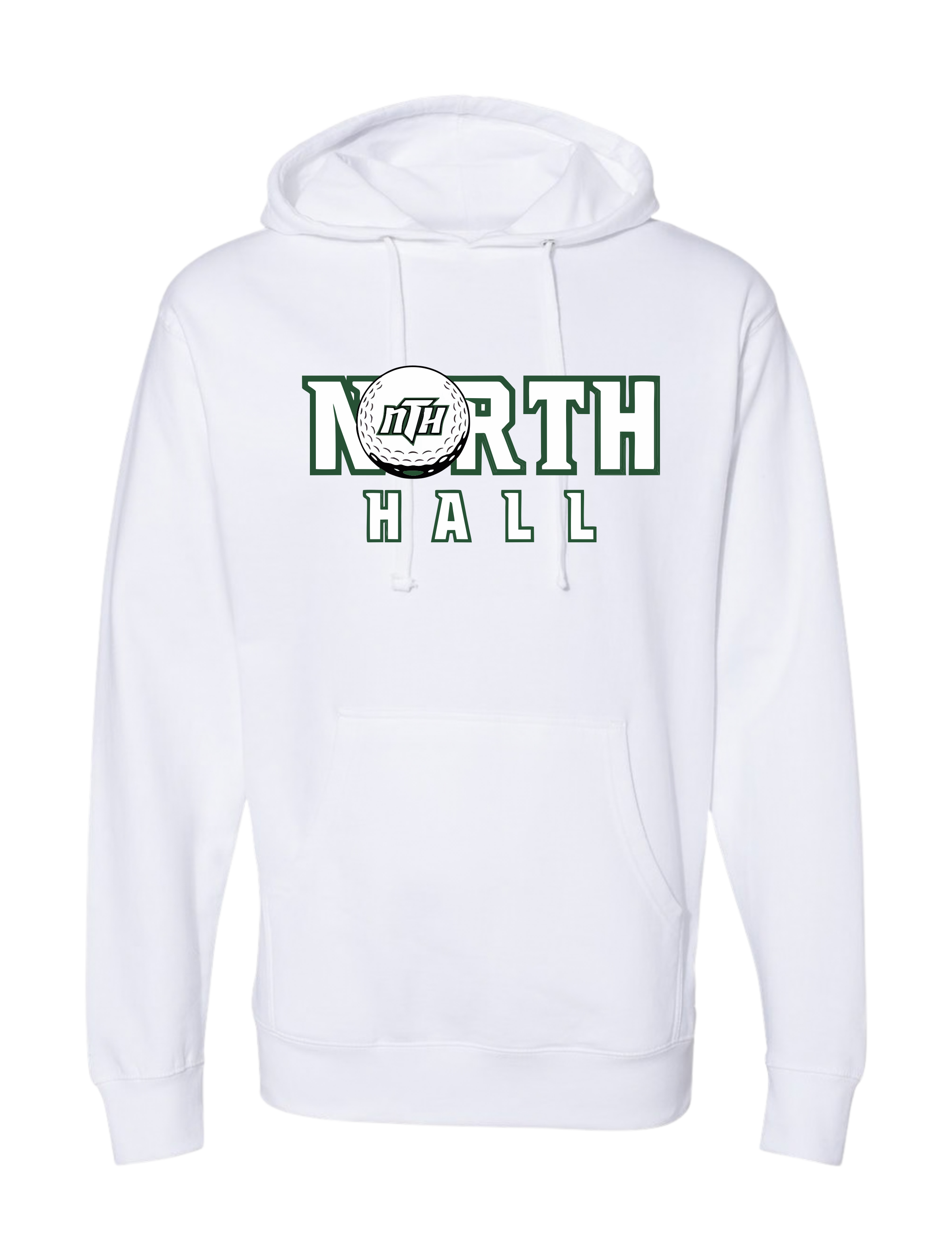 North Hall Golf Hoodie Black/White