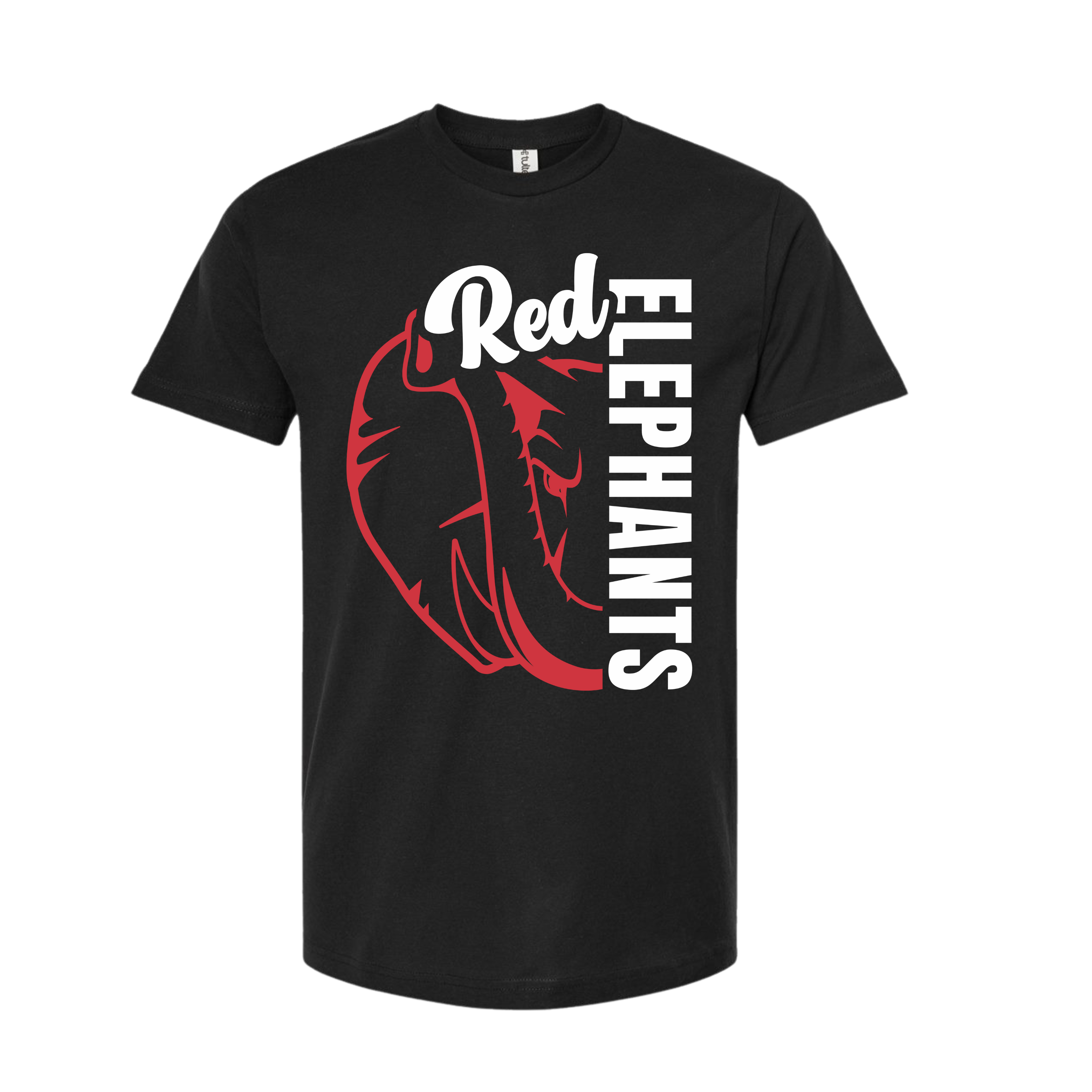 Red Elephants Black out Tee