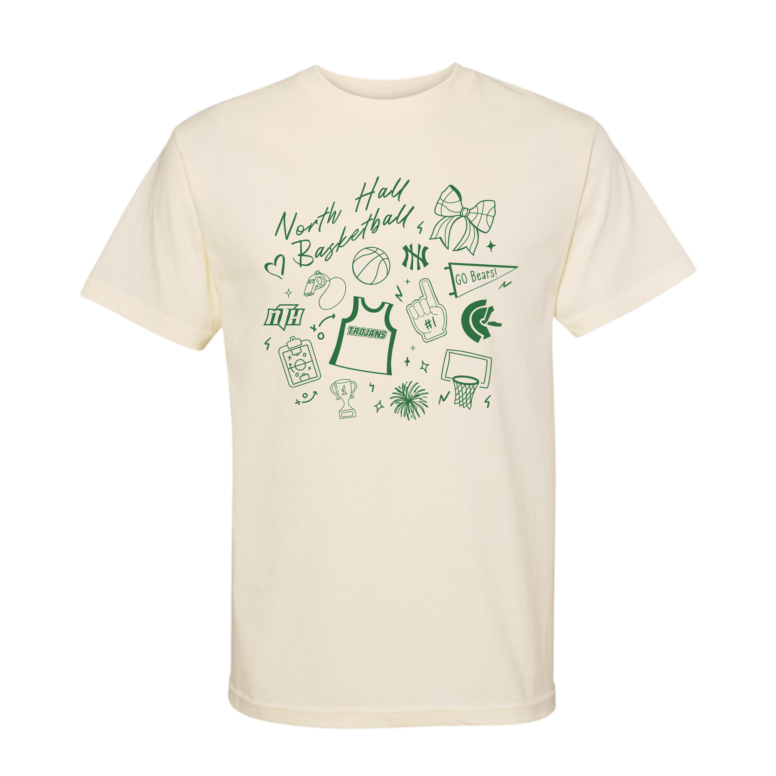 Let's Go Trojans Basketball Tee