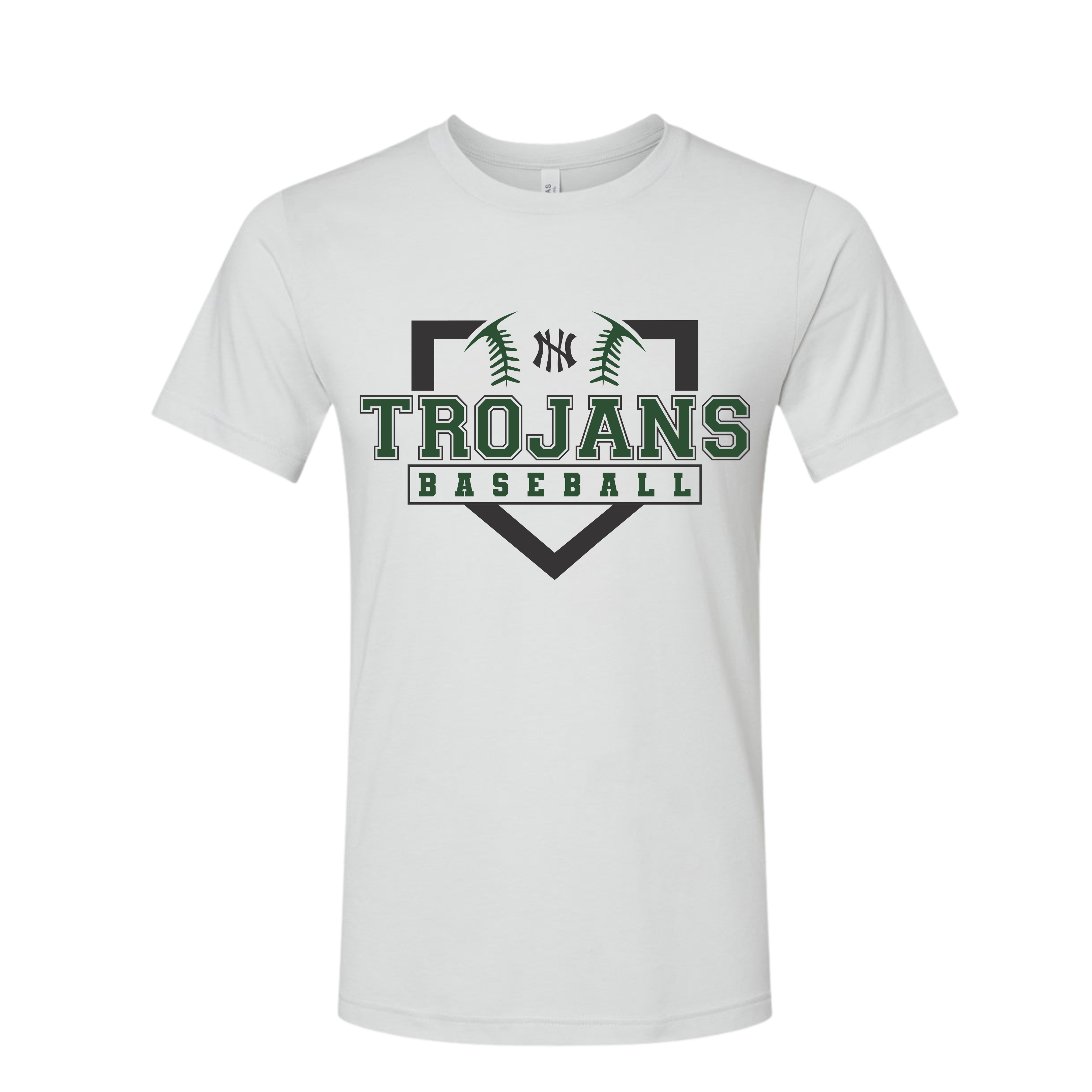 Trojans Silver Diamond Baseball Tee