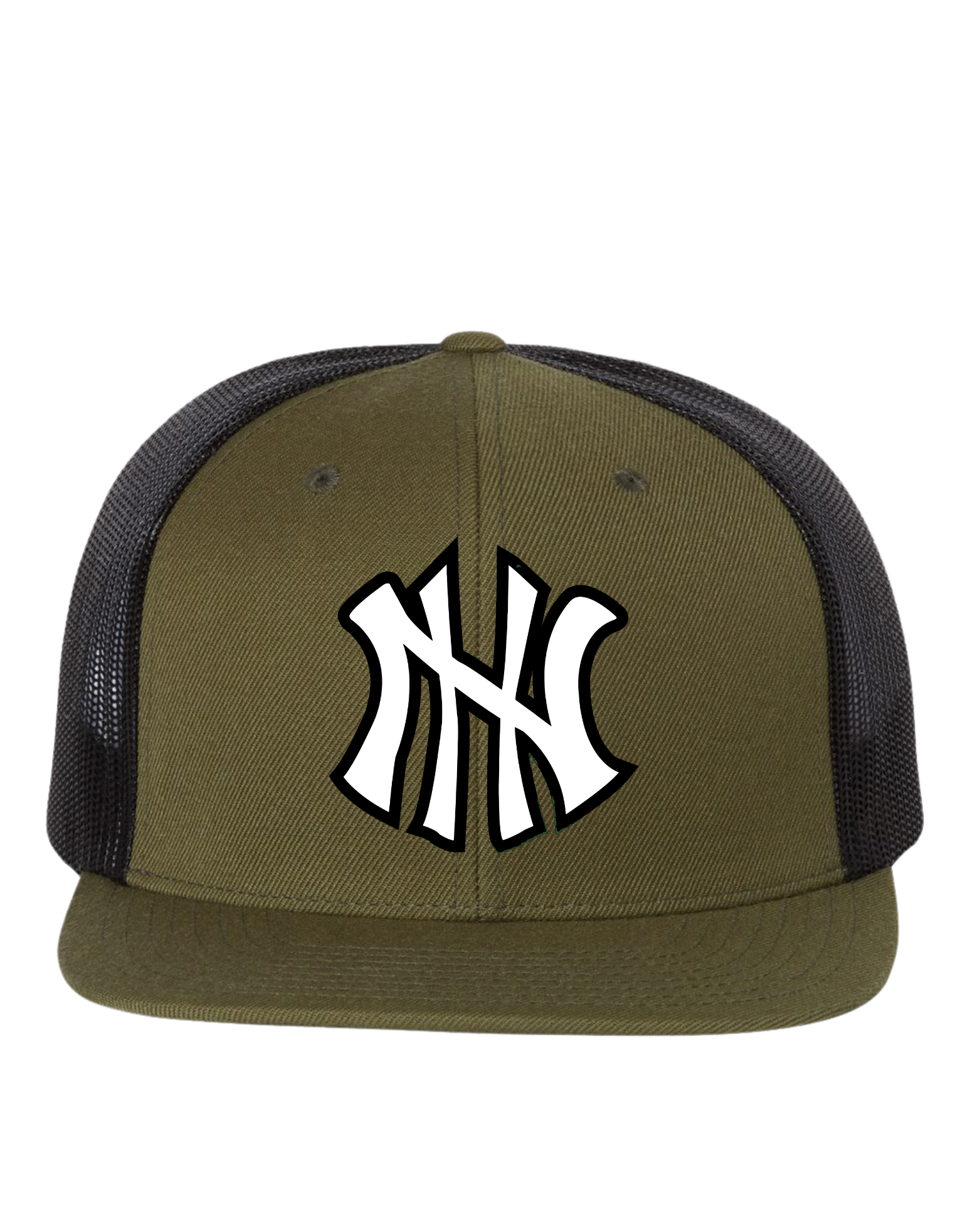 NH Baseball Flat Bill Trucker Hat