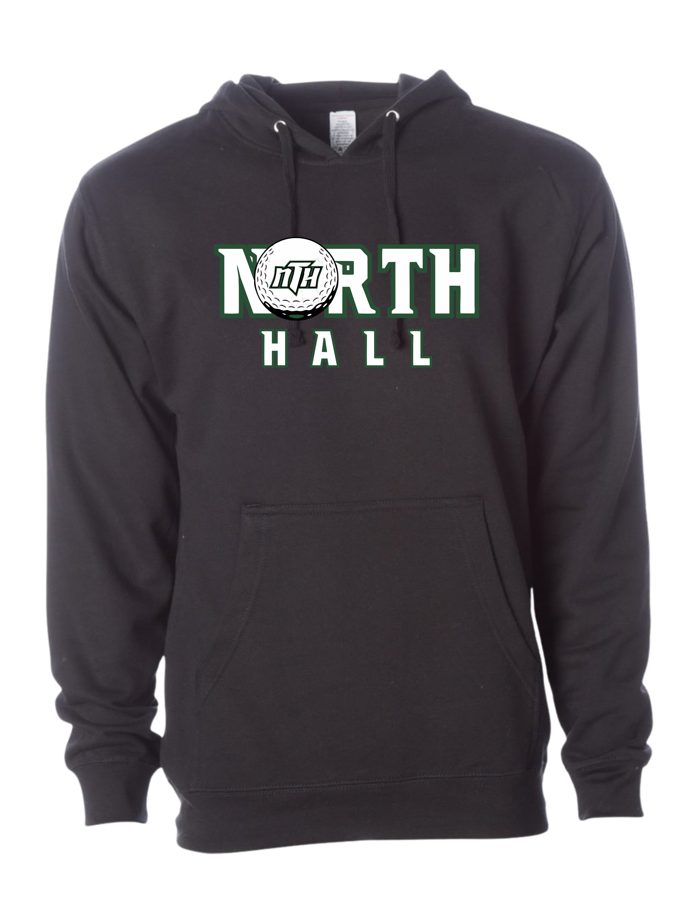 North Hall Golf Hoodie Black/White