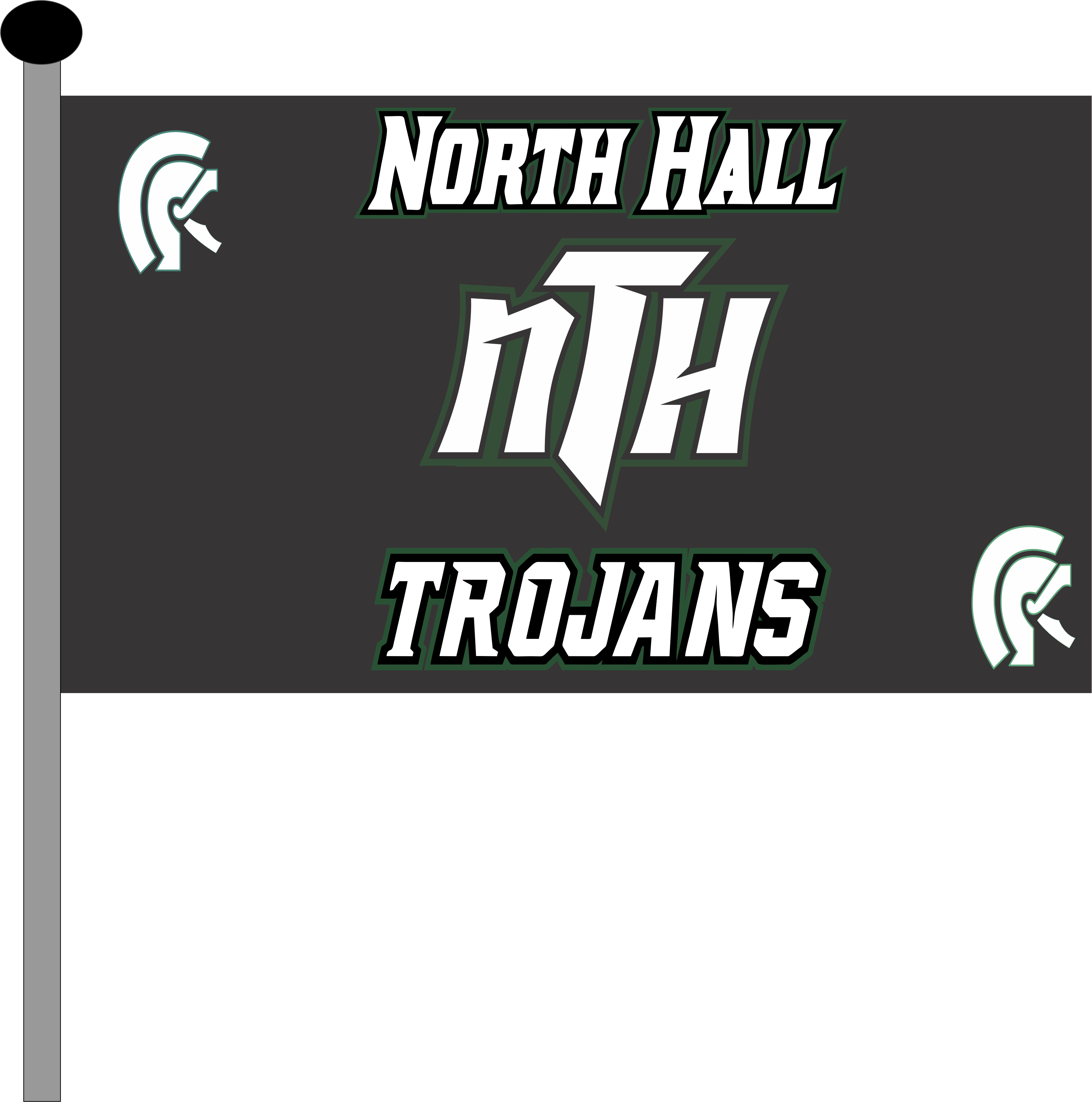 North Hall Trojans Flag