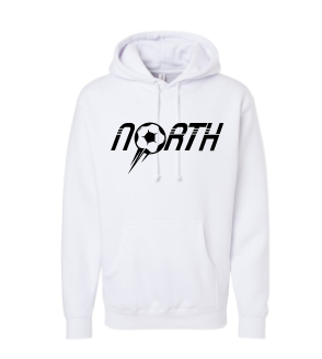 North White Soccer ⚽ Hoodie