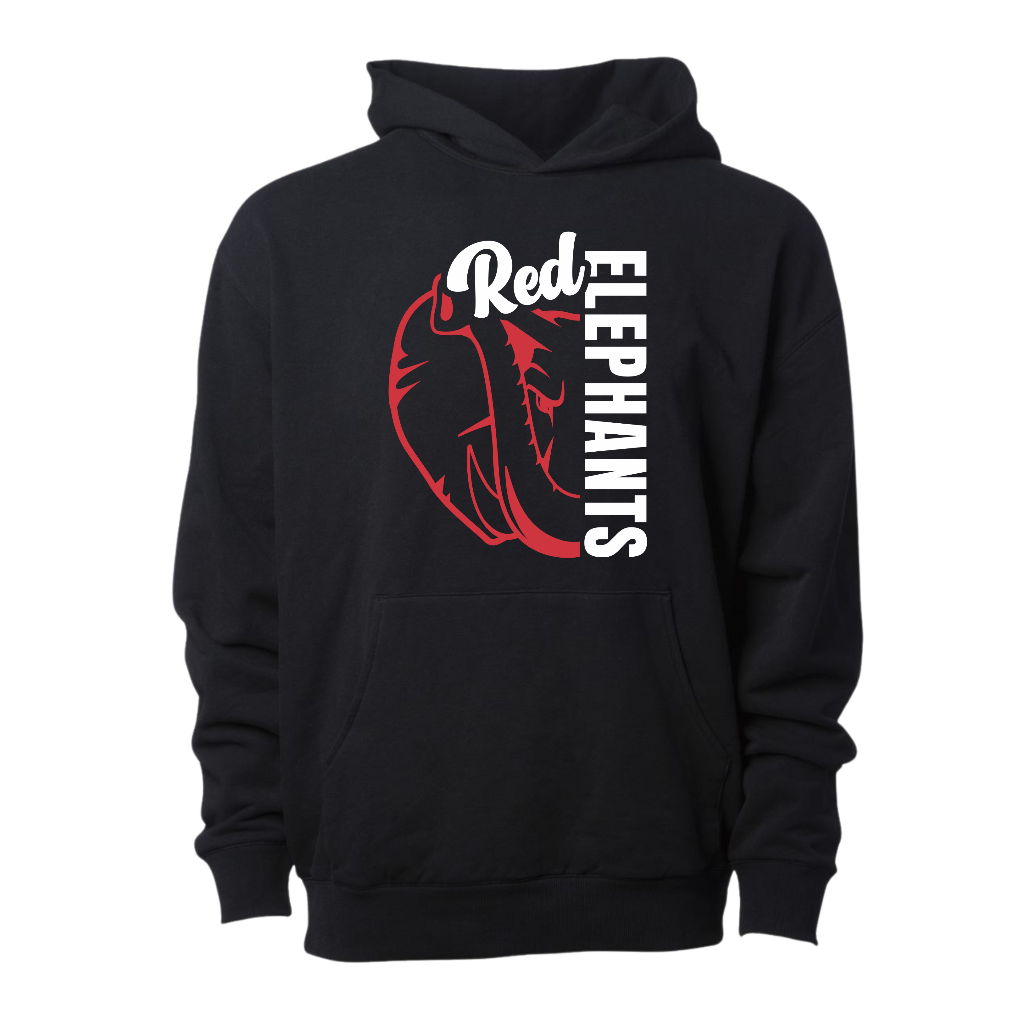 Red Elephants Blackout Hoodie
